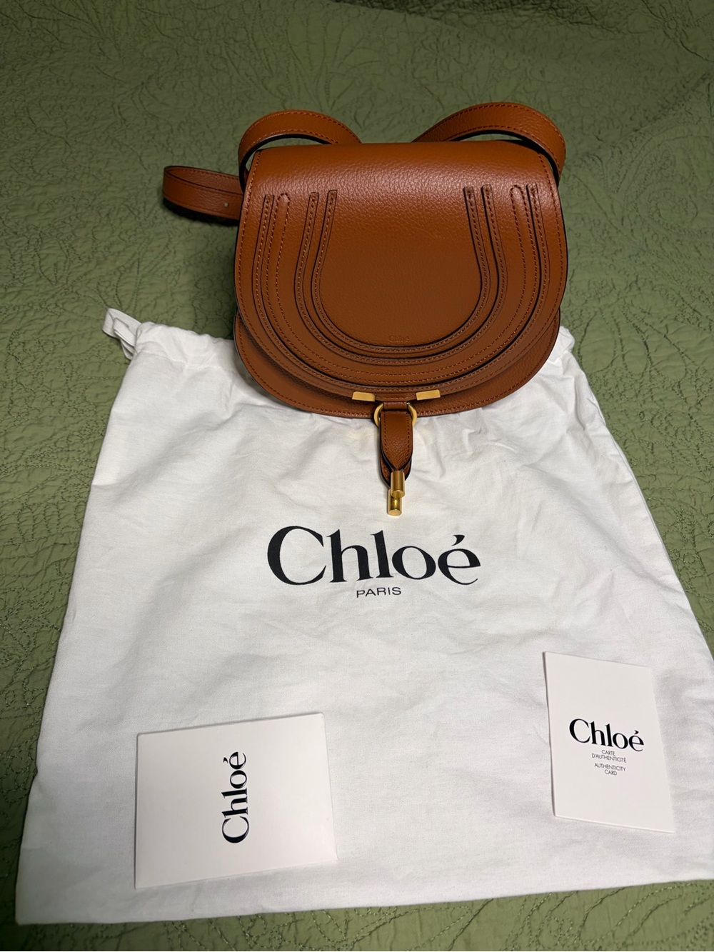 Chloe Tan Marcie Small Saddle Crossbody Bag NEW - Picture 7 of 10